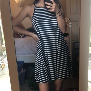 Black and White Striped Dress